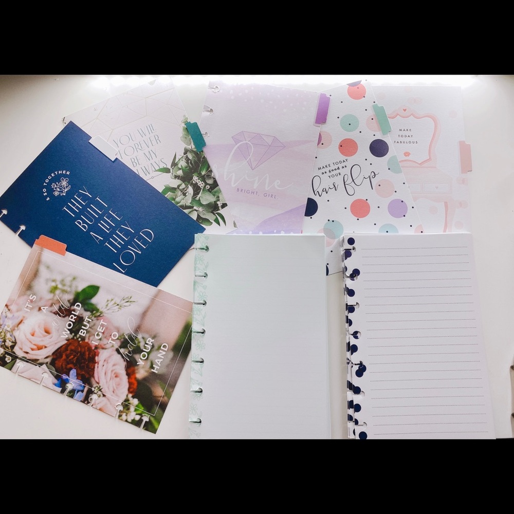 Happy planner mini filler paper and dividers
